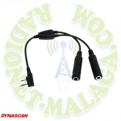 Cable adaptador cascos aviacion PJ055/58