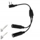 Cable adaptador cascos aviacion PJ055/58