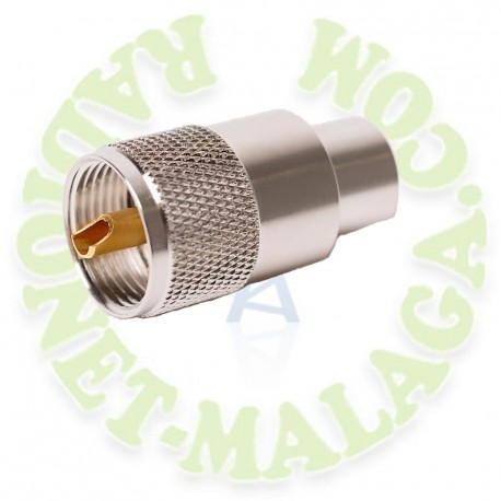 Conector PL pin dorado para RG58 PL259/6